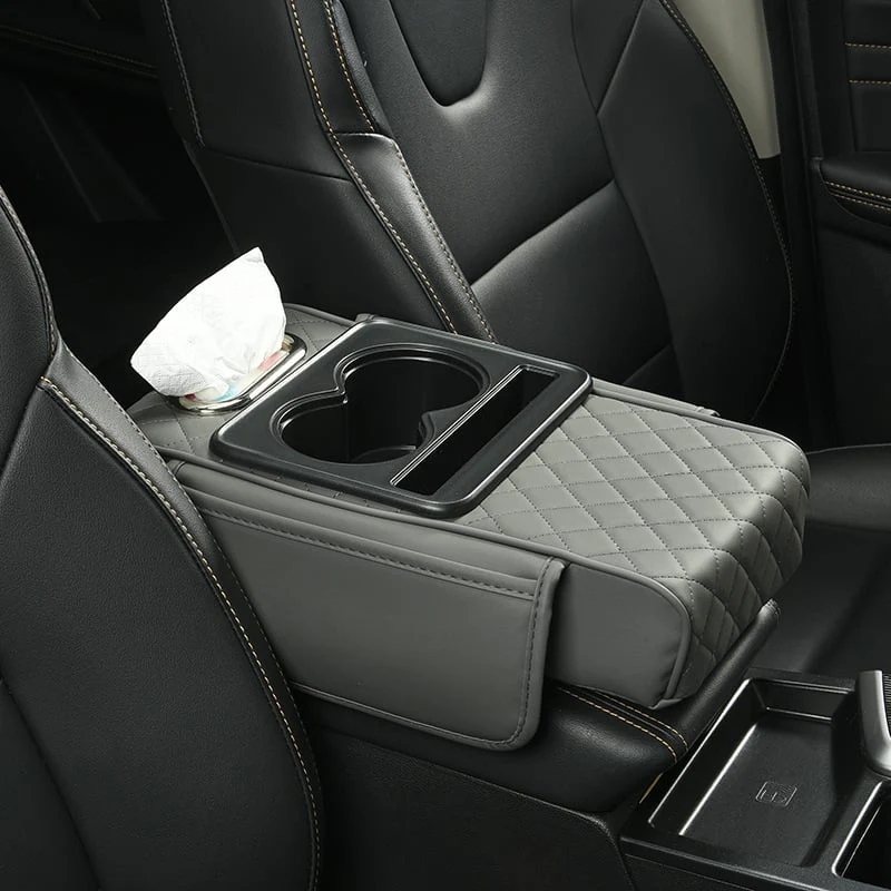 Multifunctional PU Leather Car Armrest Box Mat - Image 2