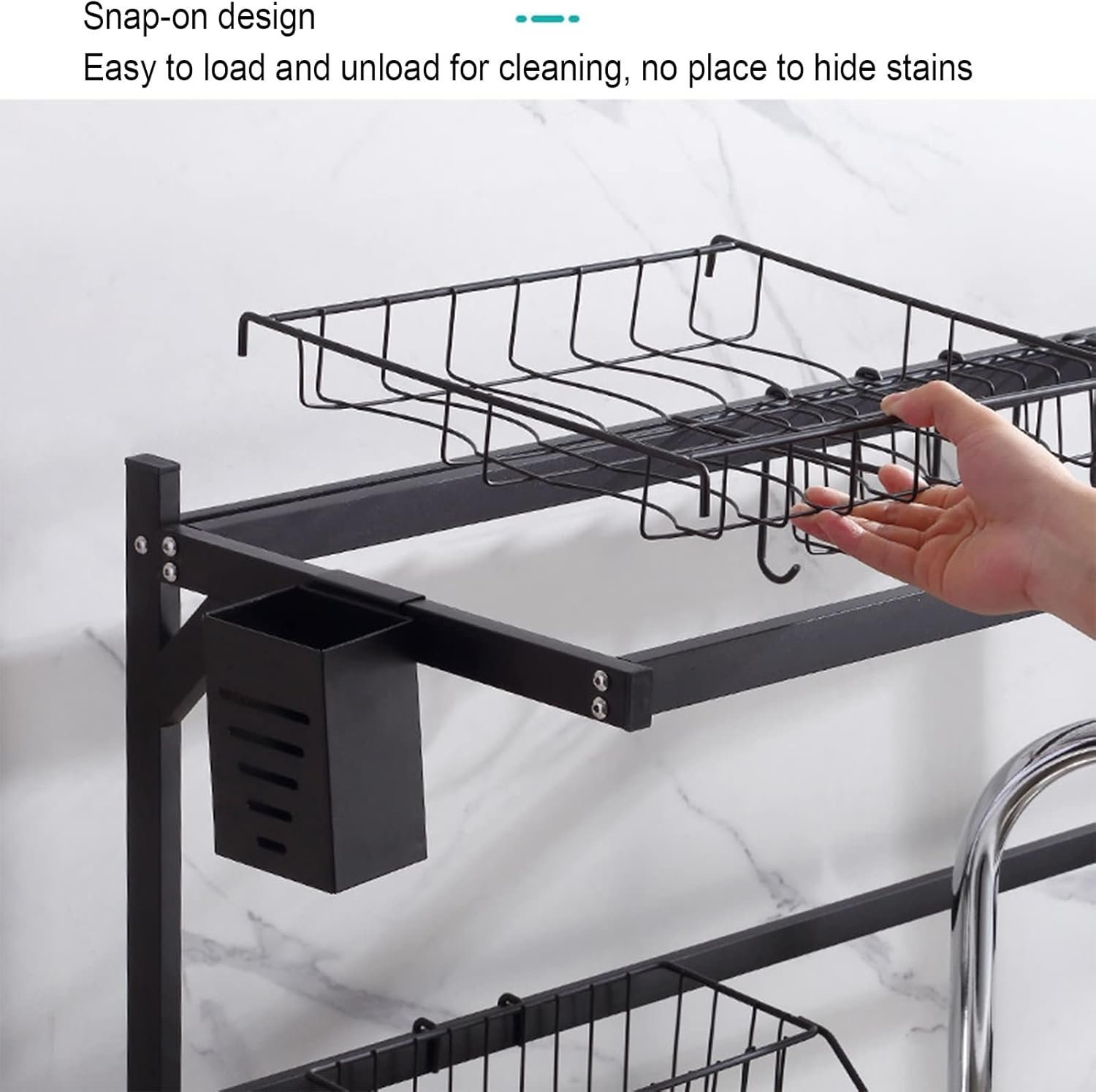 Metal Kitchen Over Sink Dish Drying Utensil Rack for Kitchen - Image 5
