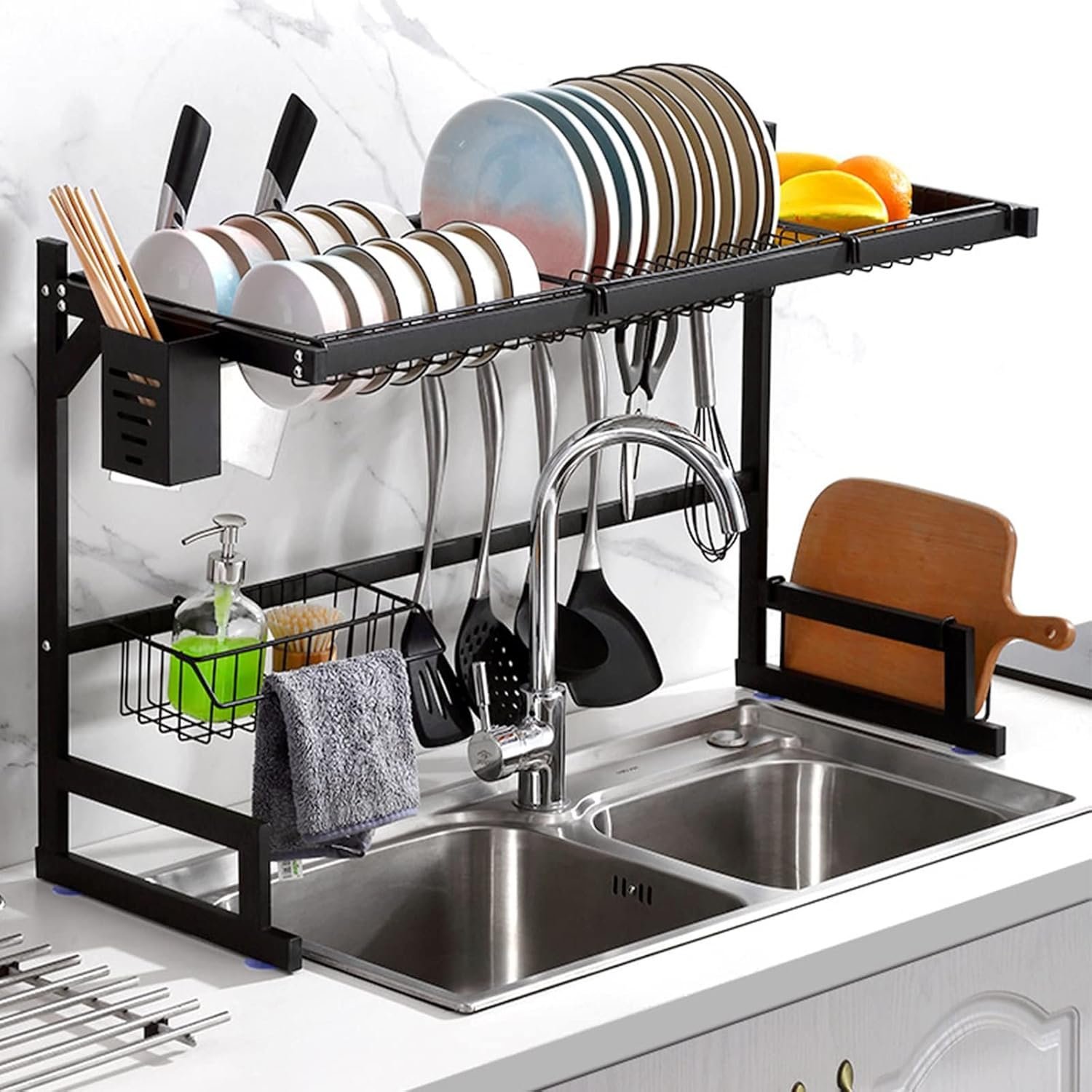Metal Kitchen Over Sink Dish Drying Utensil Rack for Kitchen - Image 1