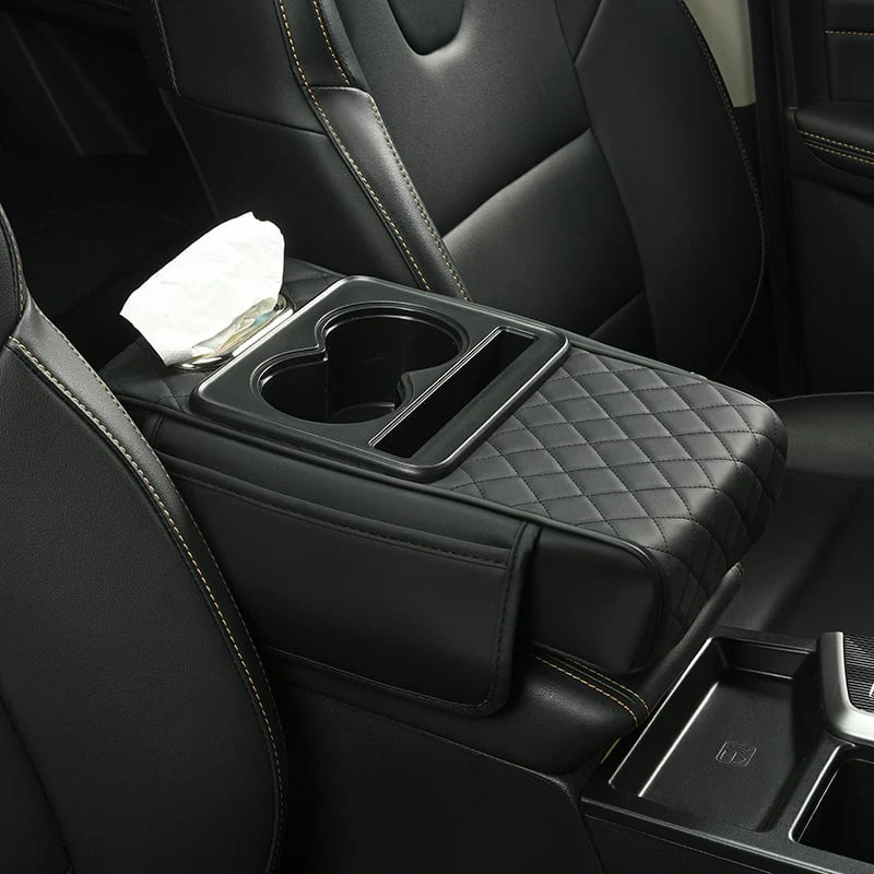 Multifunctional PU Leather Car Armrest Box Mat - Image 1
