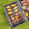 Portable Charcoal Grill | Double-Sided Outdoor Grill for Camping, Christmas, and Celebrations - Thumbnail Image 6