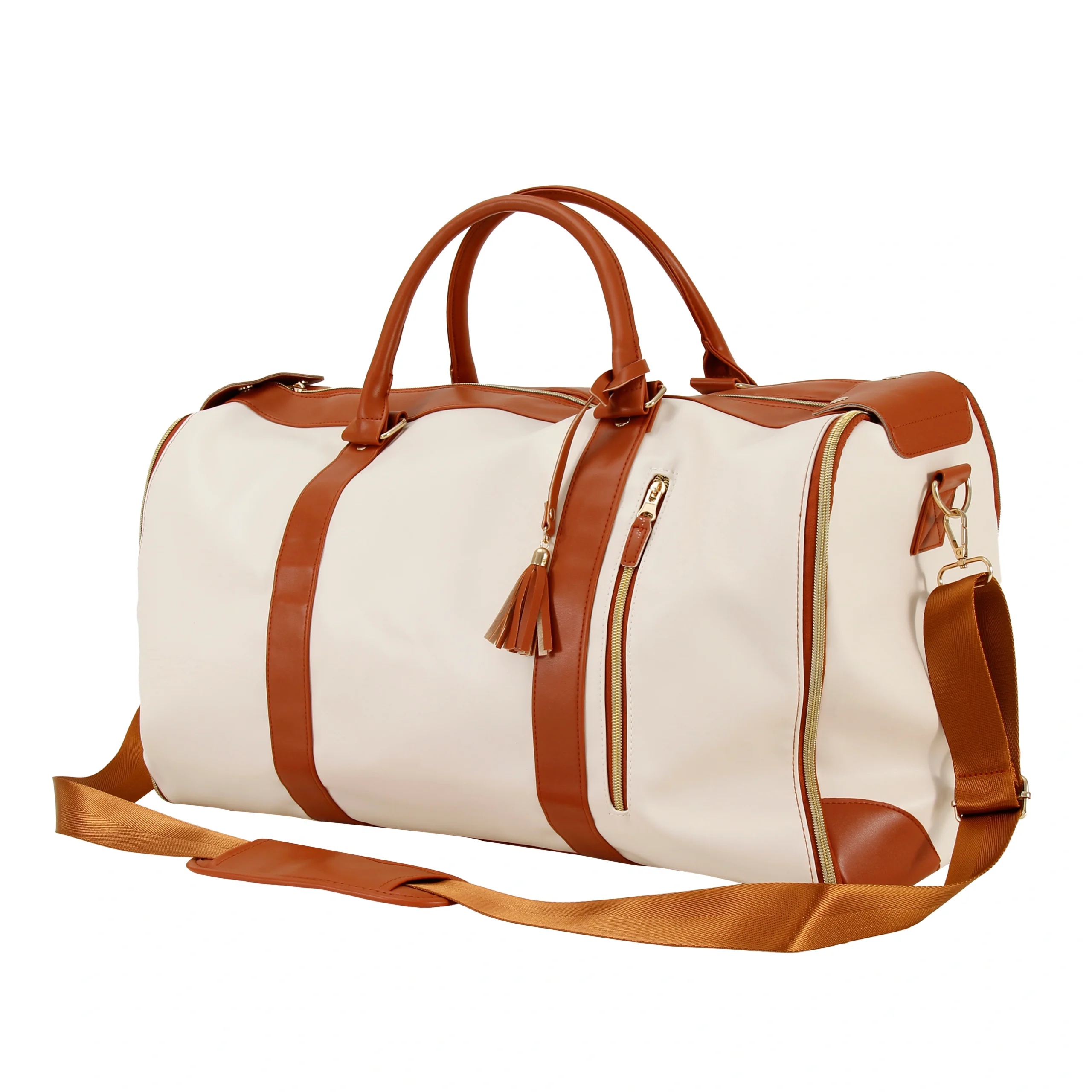 Tote Bag and Hand Luggage Zipper PU Suitcases with Spinner Caster Switch Use Leather Products - Image 1