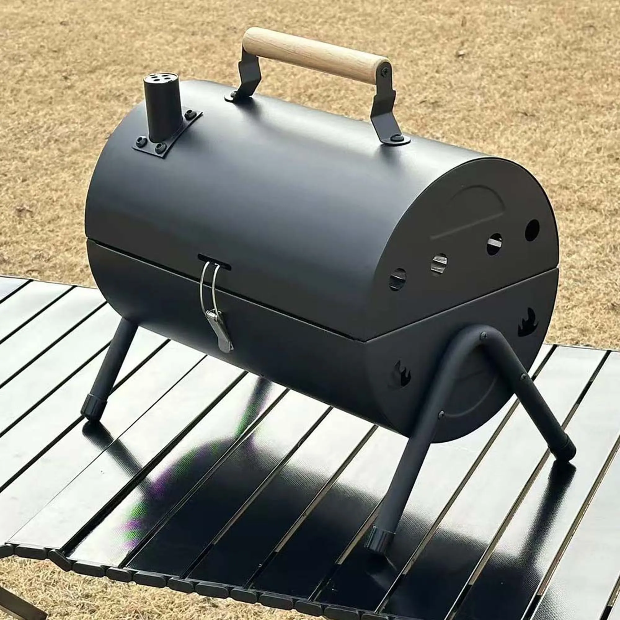 Portable Charcoal Grill | Double-Sided Outdoor Grill for Camping, Christmas, and Celebrations - Image 4