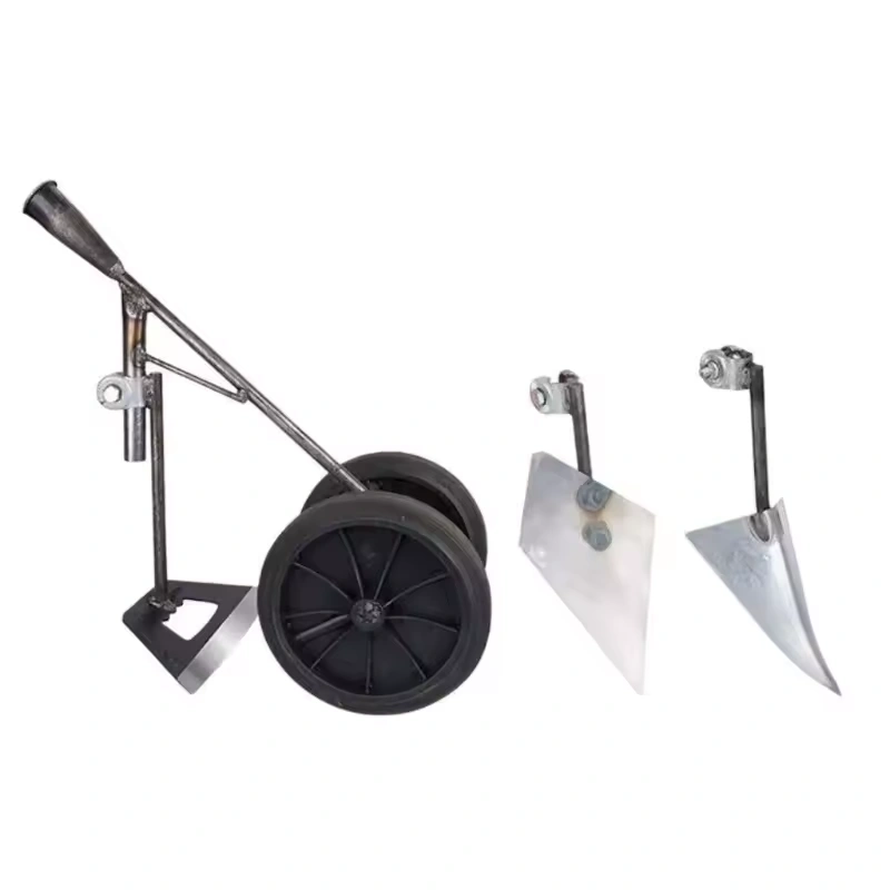 3in1 Multifunctional 2Wheels Power-assisted Weeding Scarifying Hoe, Ditching and Scarifying Triangular Hoe, Agricultural Tools - Image 1