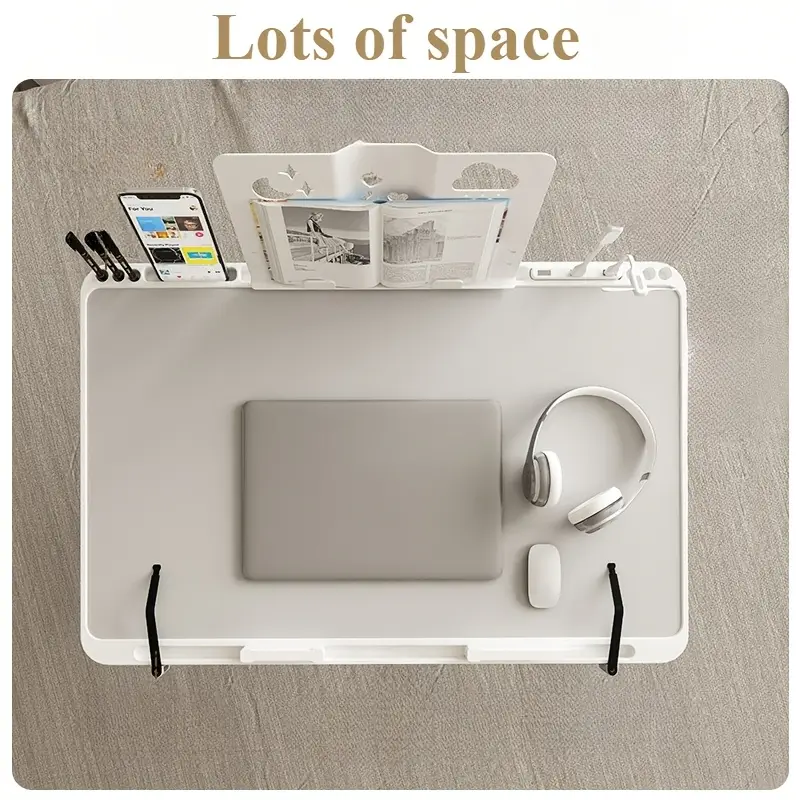 Laptop Desk for Bed, Adjustable Bed Table with USB Charge Port - Image 6