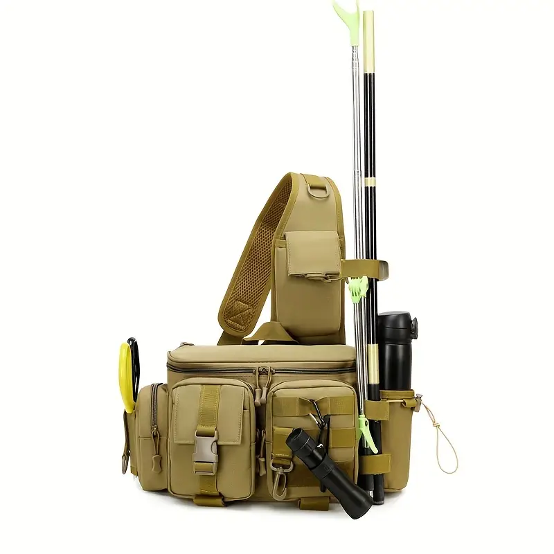 1pc Multi-functional Single Shoulder Backpack, Large Capacity Diagonal Waterproof Chest Bag, Simple Outdoor Storage Bag - Image 4