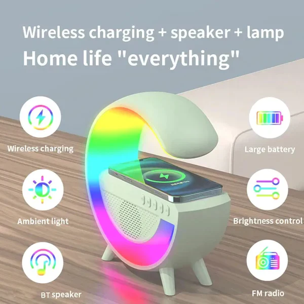 G Shaped Bluetooth Speaker with Wireless Charging - Image 10
