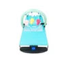 Foldable Height Adjustable Rocking Crib Cradle Modern Metal for Newborn [ONE COLOR BLUE] - Thumbnail Image 5