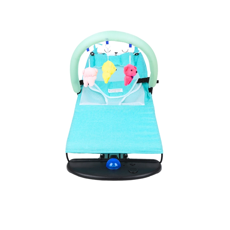 Foldable Height Adjustable Rocking Crib Cradle Modern Metal for Newborn [ONE COLOR BLUE] - Image 5