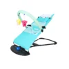 Foldable Height Adjustable Rocking Crib Cradle Modern Metal for Newborn [ONE COLOR BLUE] - Thumbnail Image 6